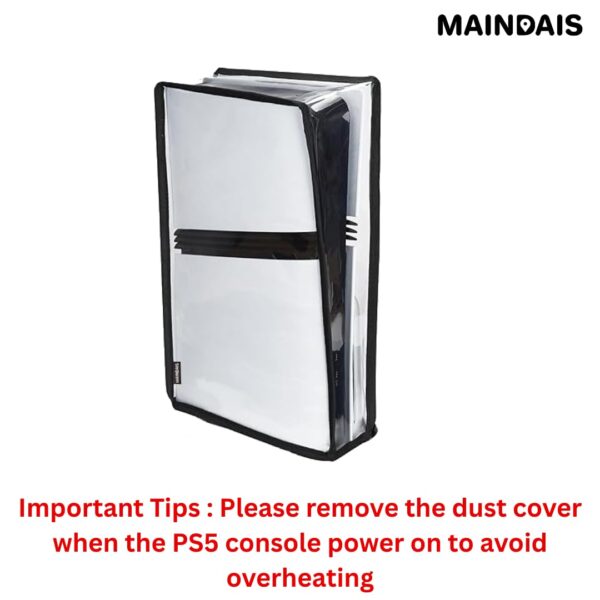 MAINDAIS Vertical Dust Cover For Transparent PS5 games Conso...