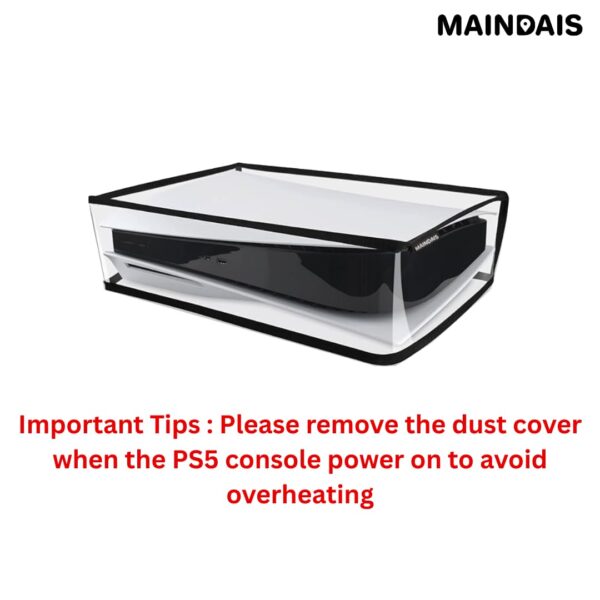 MAINDAIS Horizontal Dust Cover For Transparent PS5 games Con...