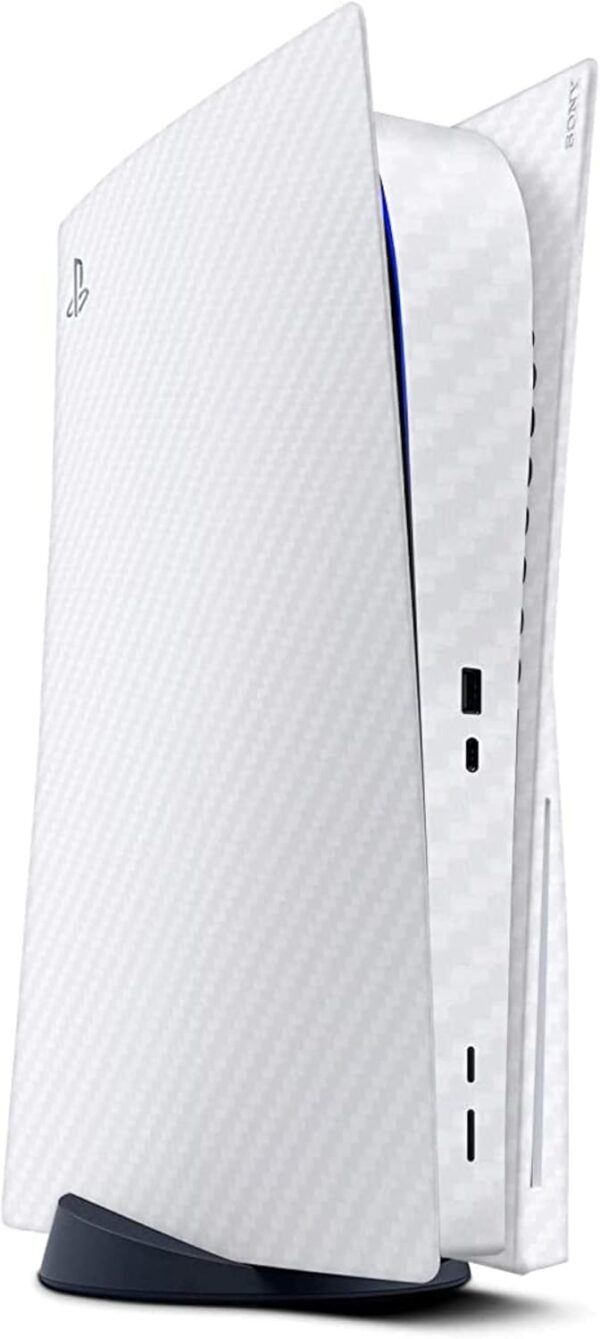 Khushi Decor White Carbon Vinyl Sticker Decals for PlayStati...