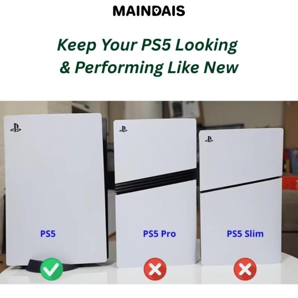 MAINDAIS Horizontal Dust Cover For Transparent PS5 games Con...