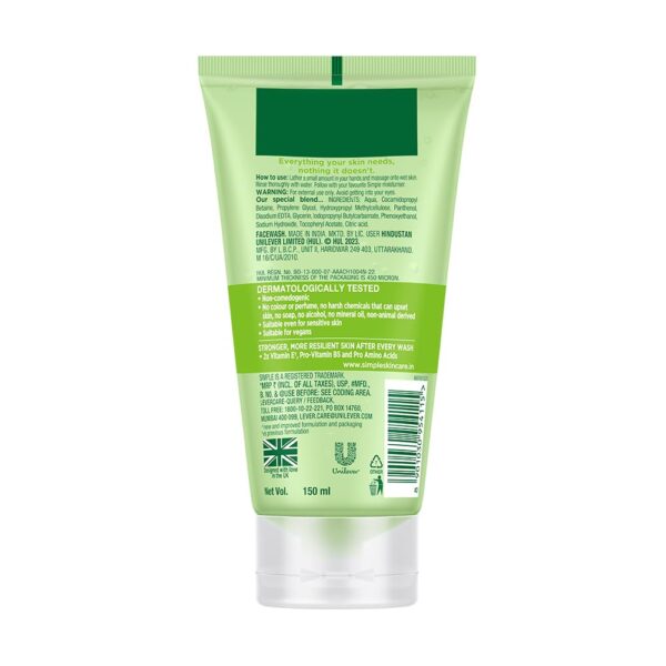 Simple Kind To Skin Refreshing Facial Wash 150 ml