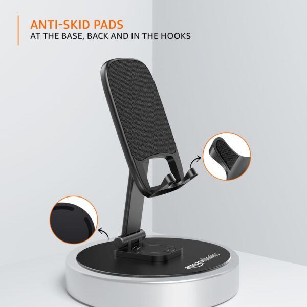 amazon basics Rotatable and Foldable Tabletop Mobile Stand w...