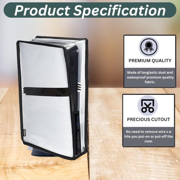 MAINDAIS Vertical Dust Cover For Transparent PS5 games Conso...