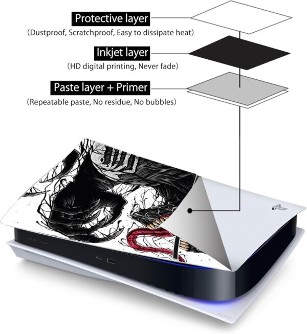 A1GRAPHIX PVC Skin for PS5 Slim Digital Edition, Console Pro...