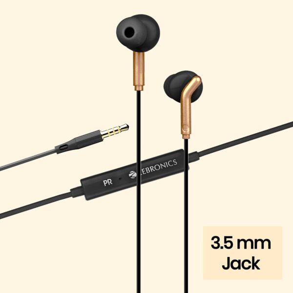 ZEBRONICS Bro 3.5Mm Wired in Ear Earphones, in-Line Mic, Dee...