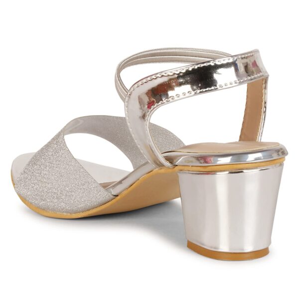 Smart & Sleek Women's Sequins Block Heels Fashion Sandals fo...