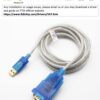 DTECH USB to Serial Adapter Cable DB9 Male RS232 to USB Cord...