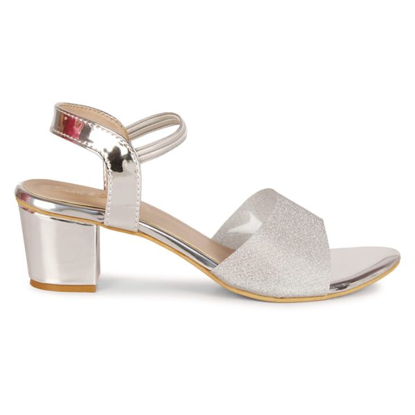 Smart & Sleek Women's Sequins Block Heels Fashion Sandals fo...