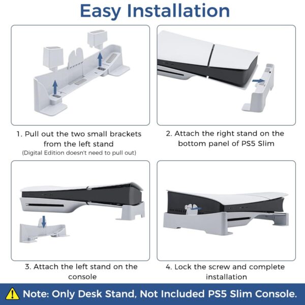 ZORBES® Desk Stand for PS5 Slim/Pro Console,Horizontal Stand...