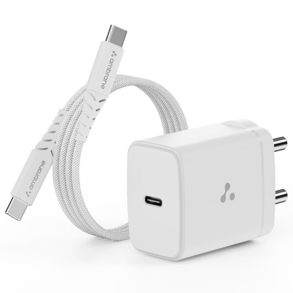 Ambrane 25W Mobile Charger Adapter with Charging Cable | Fas...
