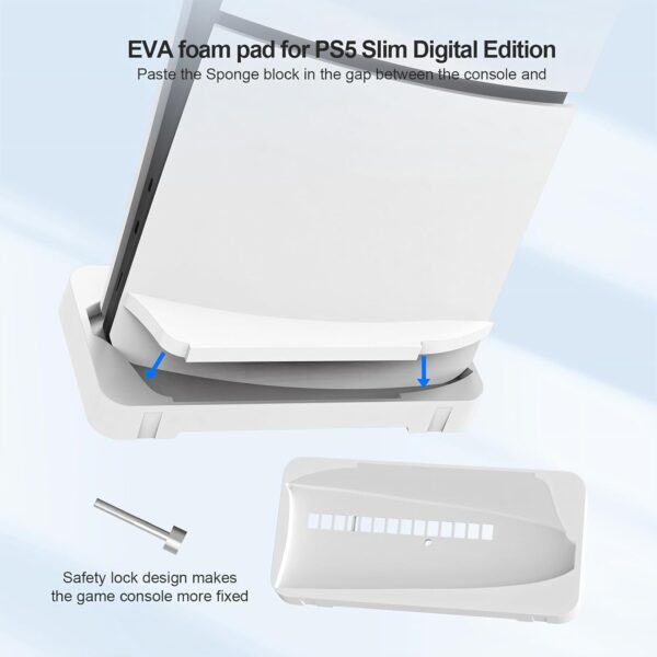 HEATFUN PS5 Slim Console Horizontal Stand, Holder for 2023 P...