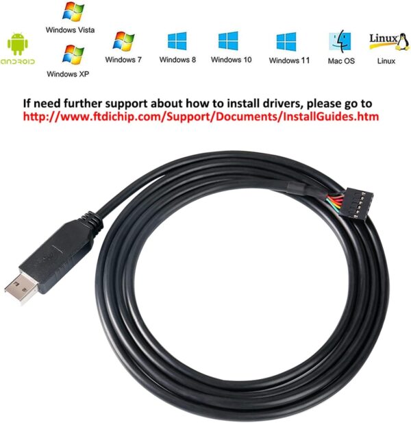 DTECH USB to TTL Serial 5V Adapter Cable with FTDI FT232RL C...