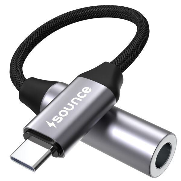 Sounce Type C to 3.5mm Portable Audio Aux Adapter, Connector...