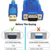 DTECH USB to Serial Adapter Cable DB9 Male RS232 to USB Cord...