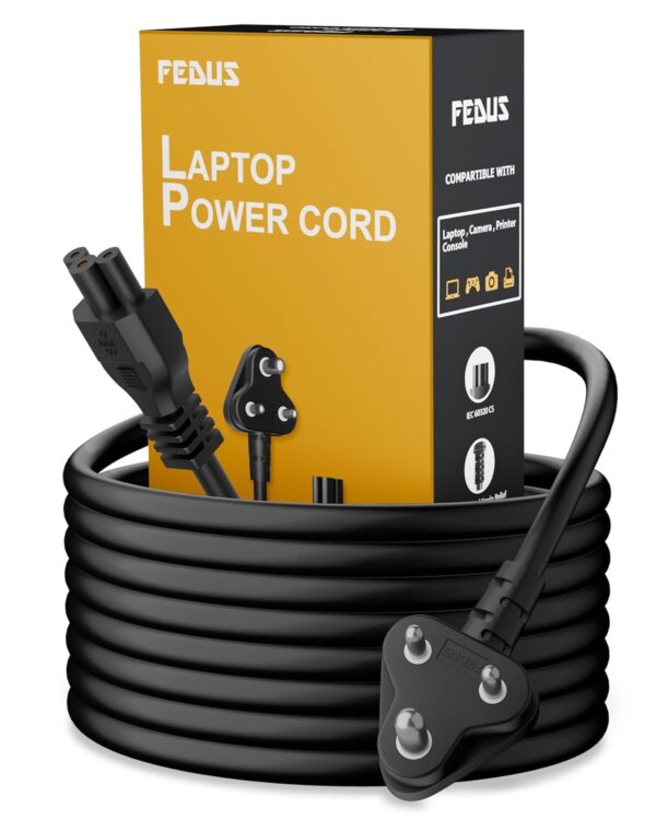 FEDUS 9.8 Feet 3 Pin AC Laptop Power Cord Cable Notebook Com...