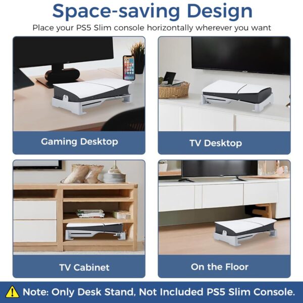 ZORBES® Desk Stand for PS5 Slim/Pro Console,Horizontal Stand...