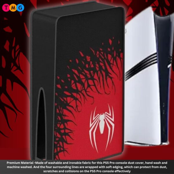 TMG Spider Theme Dust Cover for PS5 Pro Console Nylon Anti S...