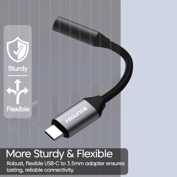 Sounce Type C to 3.5mm Portable Audio Aux Adapter, Connector...