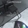 Portronics Adapto 66 2.4A 12w Dual USB Port 5V/2.4A Wall Cha...