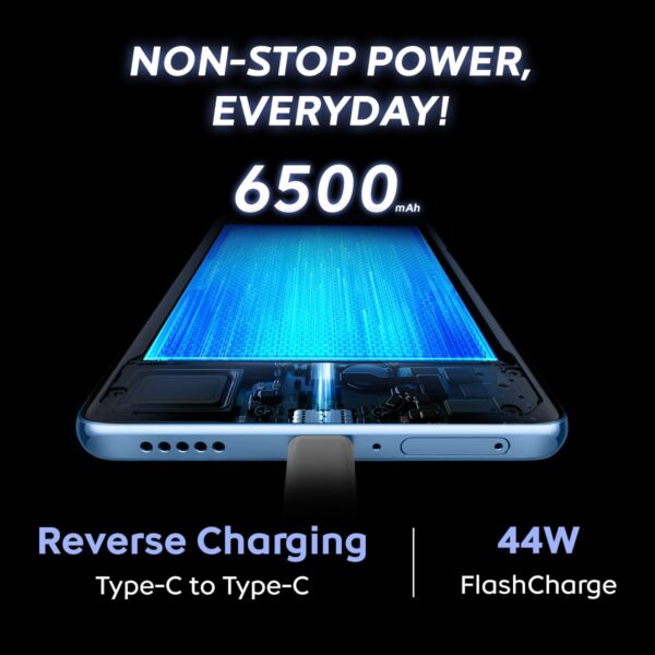 iQOO Z10x 5G (Titanium, 8GB RAM, 256GB Storage) | 6500 mAh L...
