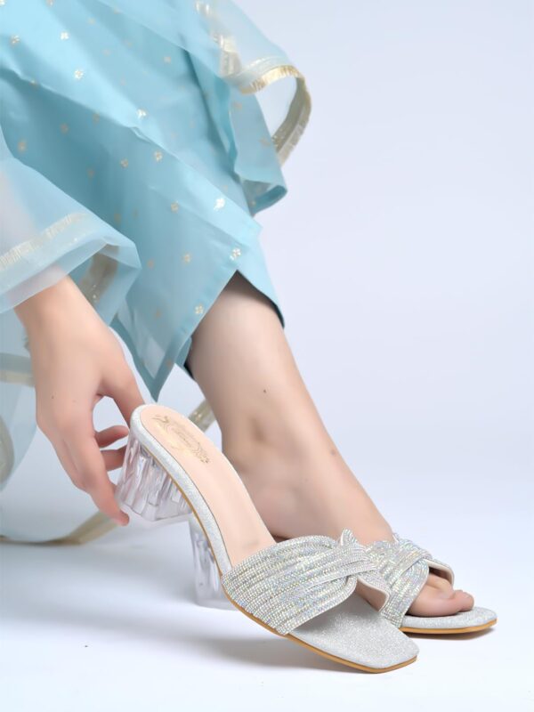 Shoetopia Womens Western Embellished Heels | Cushioned Footb...