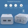Portronics Adapto 66 2.4A 12w Dual USB Port 5V/2.4A Wall Cha...