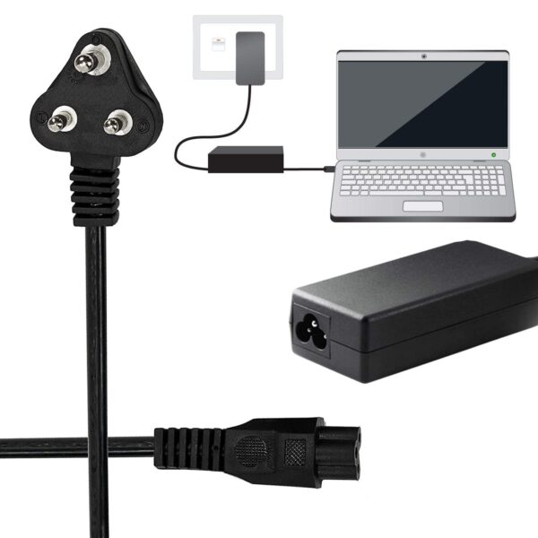 NISHTECH 3 Pin Laptop Power Cable Universal Replacement for ...
