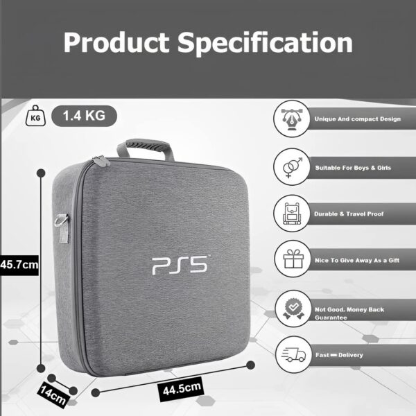 OIVO INDIA Grey Nylon Grey Hard Carrying Storage Case Compat...
