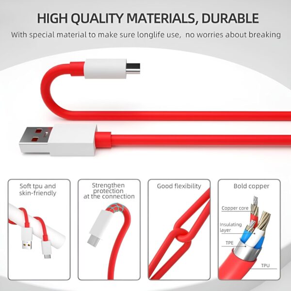 Sounce 80W Charging Cable USB to Type C Warp Charger SuperVo...