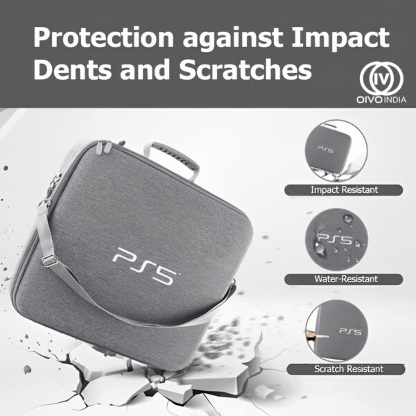 OIVO INDIA Grey Nylon Grey Hard Carrying Storage Case Compat...