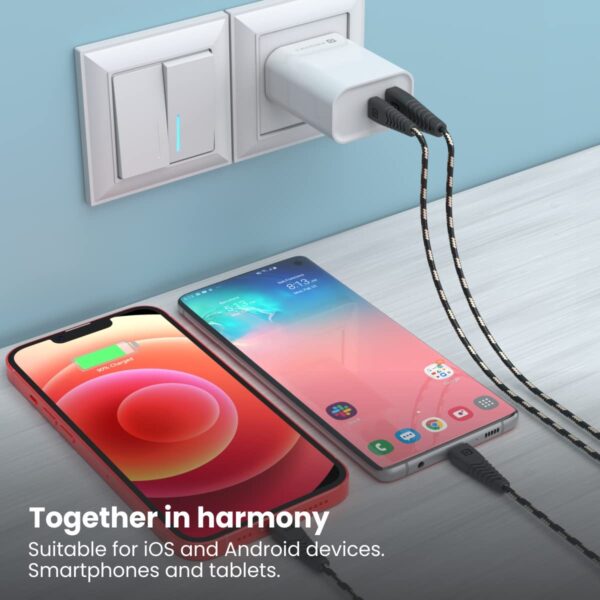 Portronics Adapto 45 22.5W Max Output USB & Type-C Dual Outp...