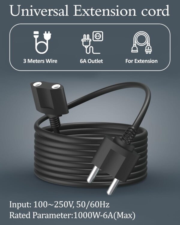FEDUS Long 1.5m 22AWG Male to Female 2 Pin Power Extension C...