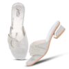 JM LOOKS Women's Rhinestone Embellished Block Heel Slip-On S...