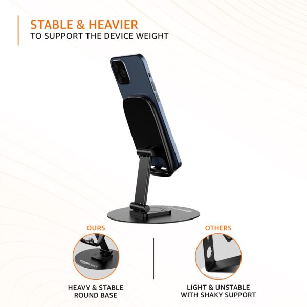 amazon basics Rotatable and Foldable Tabletop Mobile Stand w...