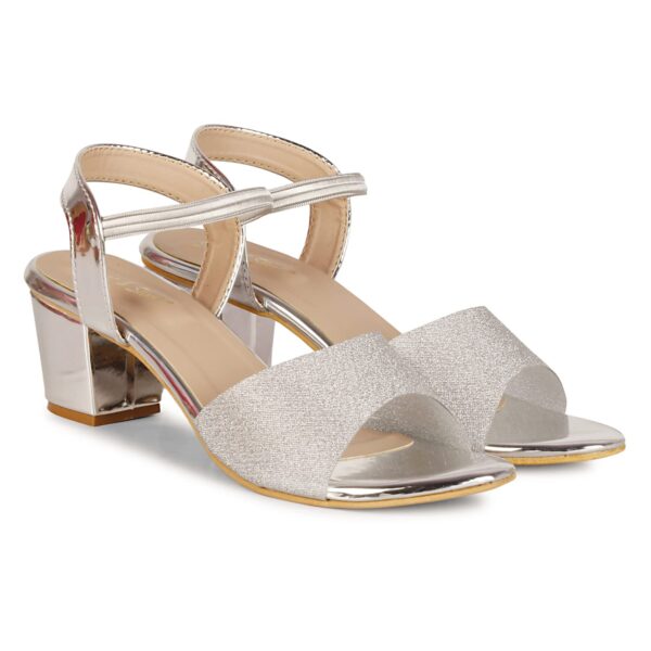 Smart & Sleek Women's Sequins Block Heels Fashion Sandals fo...