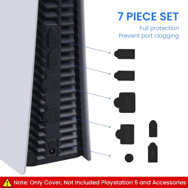 ZORBES® Dust Plug for PS5,9Pcs Dust Plug Kit for PS5/PS5 Sli...