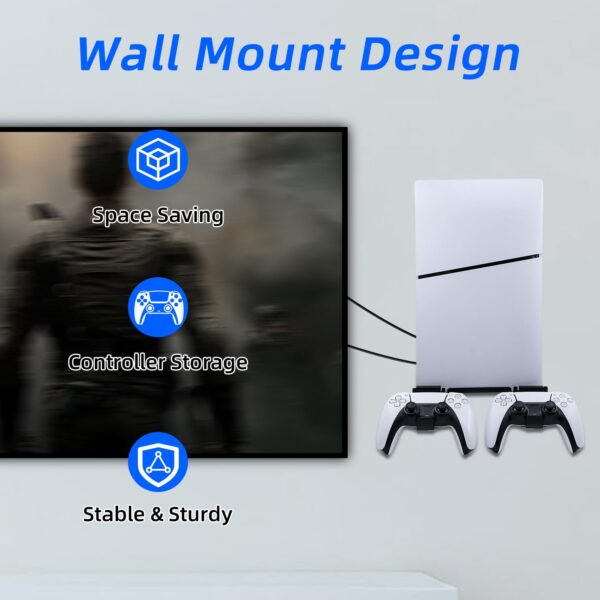 Mcbazel Wall Mount Kit for PS5 Slim Disc and Digital Edition...