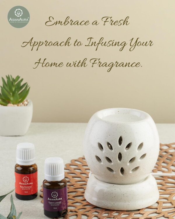Asian Aura Handcrafted Ceramic Electric Round Shaped Aroma D...
