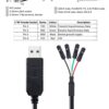 DTECH USB to TTL Serial 3.3V Adapter Cable TX RX Signal 4 Pi...