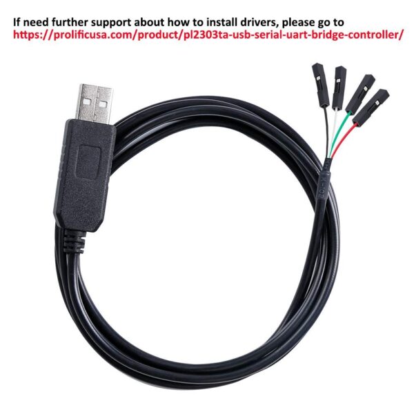 DTECH USB to TTL Serial 3.3V Adapter Cable TX RX Signal 4 Pi...
