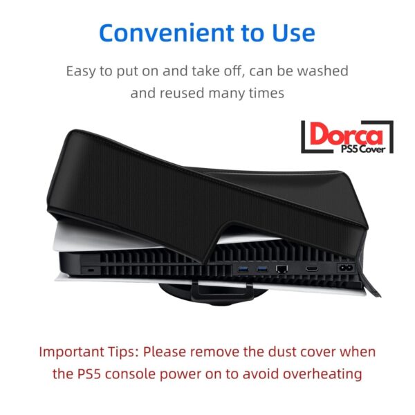 Dorca® Horizontal Dust Cover for PS5 Console (Digital & Disc...