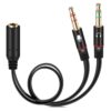 Sounce Gold Plated 3.5 mm Headphone Splitter for Computer 2 ...