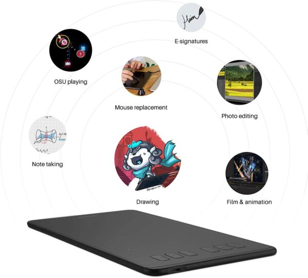 HUION Inspiroy H640P 6*4 inch Graphics Drawing Tablet with B...