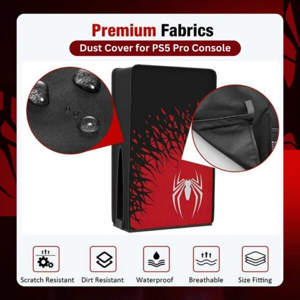 TMG Spider Theme Dust Cover for PS5 Pro Console Nylon Anti S...