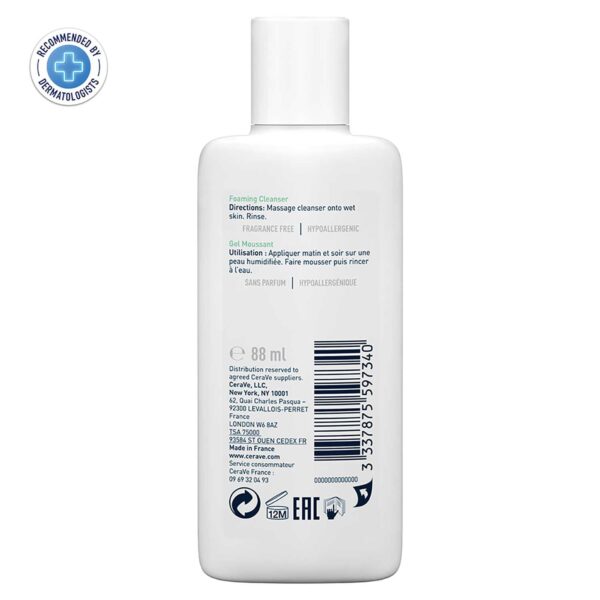 CeraVe Foaming Cleanser For Normal To Oily Skin (88ml) - Der...