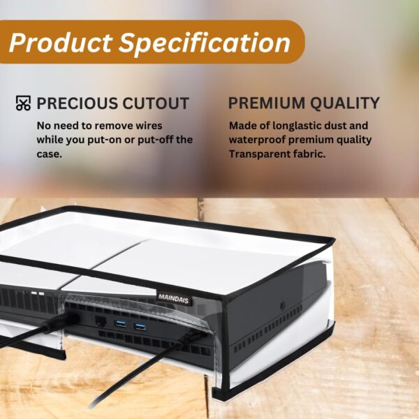 MAINDAIS Horizontal Dust Cover For Transparent PS5 games Con...