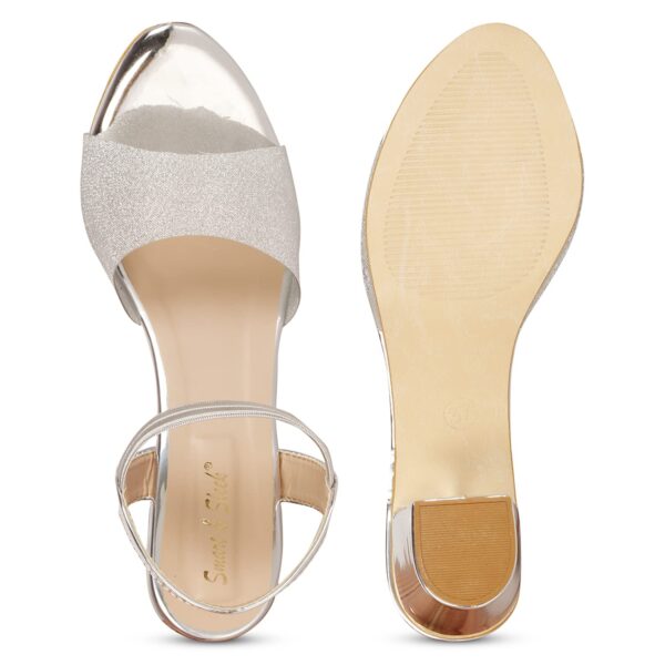 Smart & Sleek Women's Sequins Block Heels Fashion Sandals fo...
