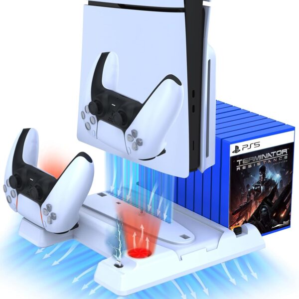 New World Cooling Stand for PS5 /PS5 Slim Console,Controller...