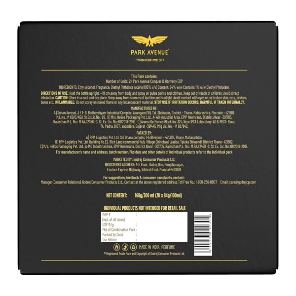 Park Avenue Gift Set For Men – Euphoria & Harmony – Eau De P...