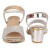Smart & Sleek Women's Sequins Block Heels Fashion Sandals fo...